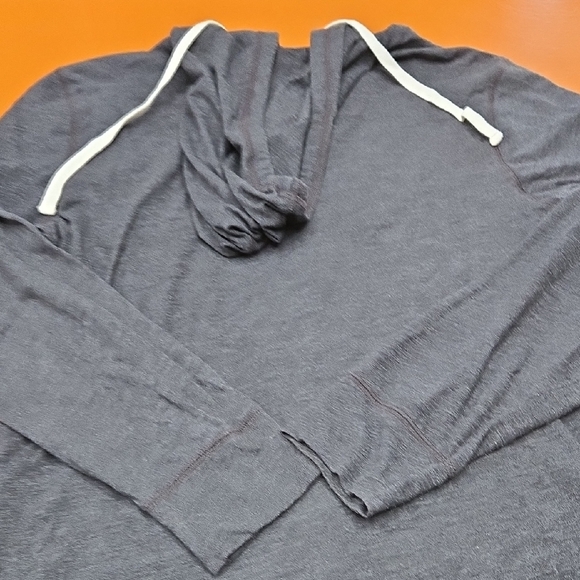 Old Navy Women's Charcoal Zip-Up Lightweight Jacket with Hood, Size L - Picture 5 of 5